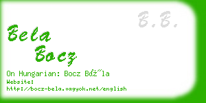 bela bocz business card